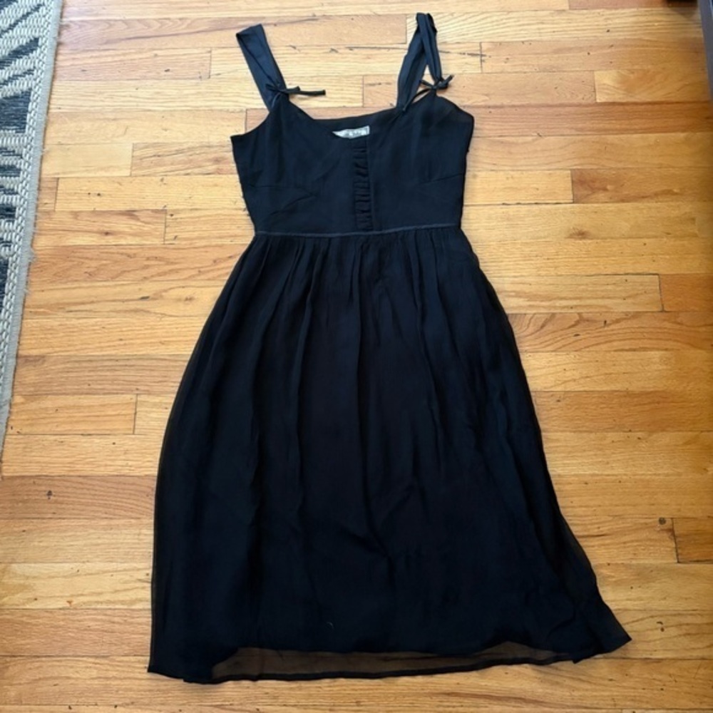Anthropologie Deletta Black Coquette Dress Size 0